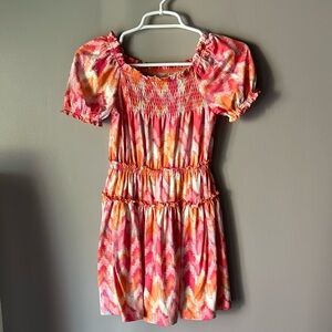 BCBG Girls Pink Tiered Ruffle Summer Dress